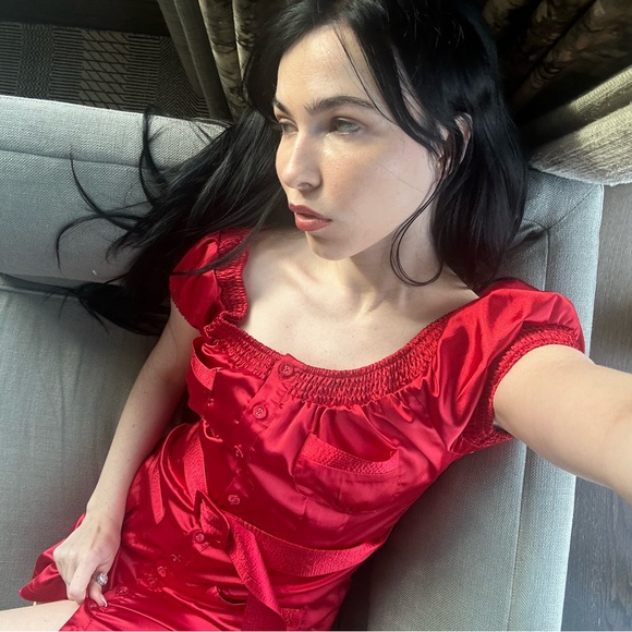 Y2K GUESS RED MINI DRESS - Picture 2 of 2